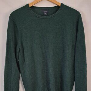 J. Crew Crew-Neck Sweater Men’s M Merino blend Pullover Forrest Green